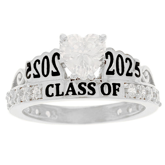 Gold Simulated Birthstone Women's Graduation Ring (JackAni# R11597)
