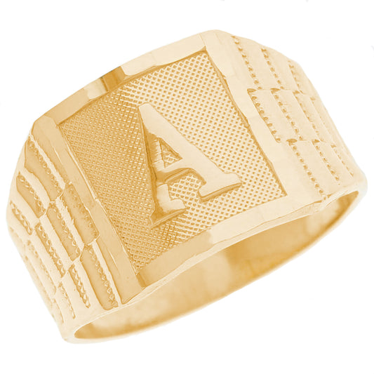 Men's Watch Band Design Initial Ring (JackAni# R13272)