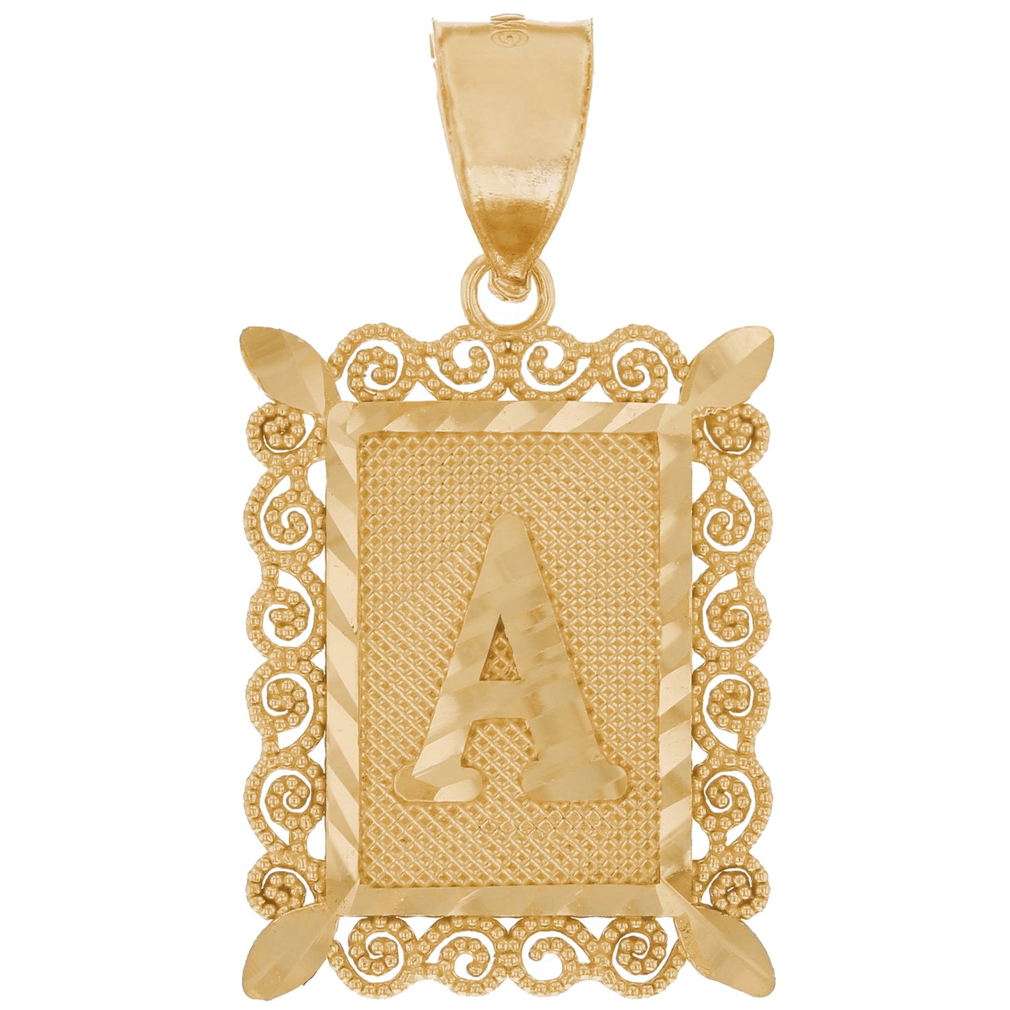Large Square Filigree Initial (JackAni# P12766)