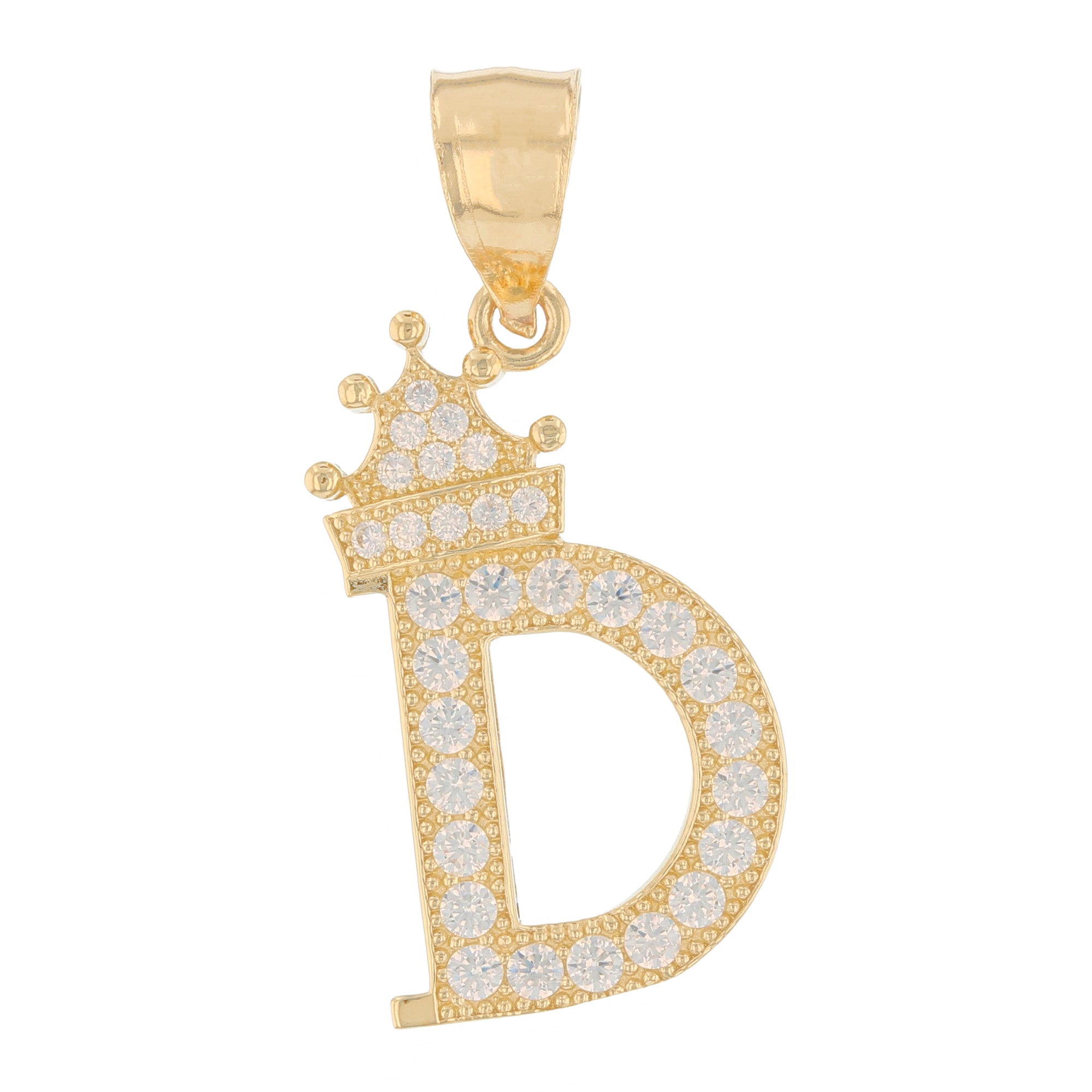 Initial Pendant with Crown (JackAni# P14249)