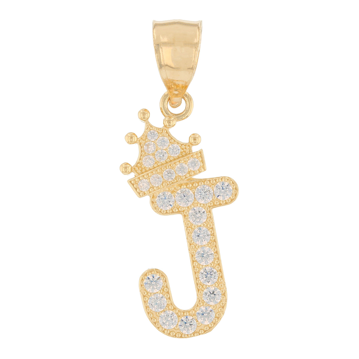 Initial Pendant with Crown (JackAni# P14249)