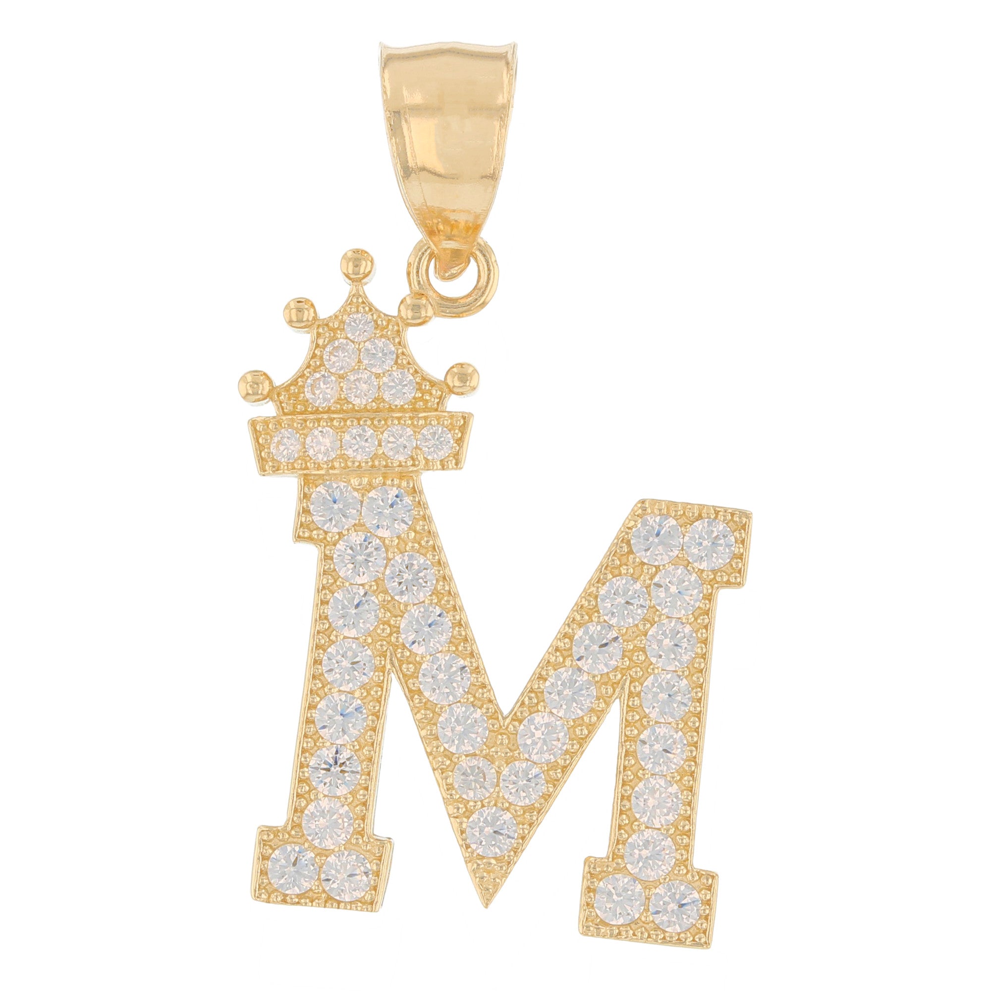 Initial Pendant with Crown (JackAni# P14249)