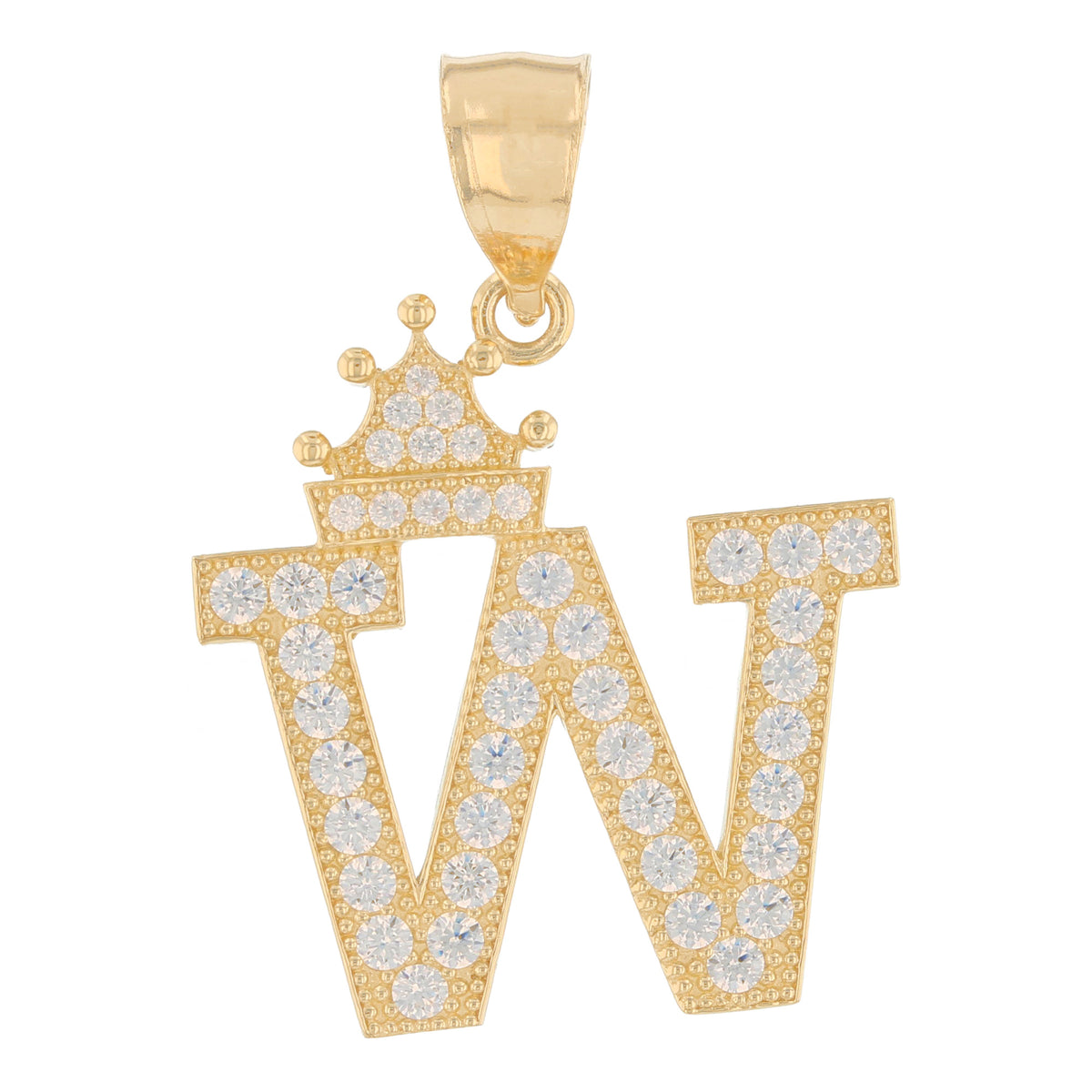 Initial Pendant with Crown (JackAni# P14249)