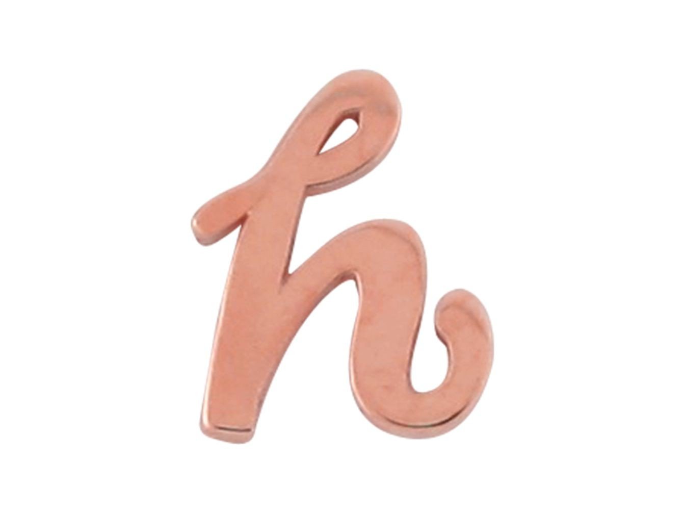 Rose Gold Girls Initial Letter Single Petite Post Earring (JackAni# E9287)