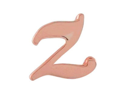 Rose Gold Girls Initial Letter Single Petite Post Earring (JackAni# E9287)