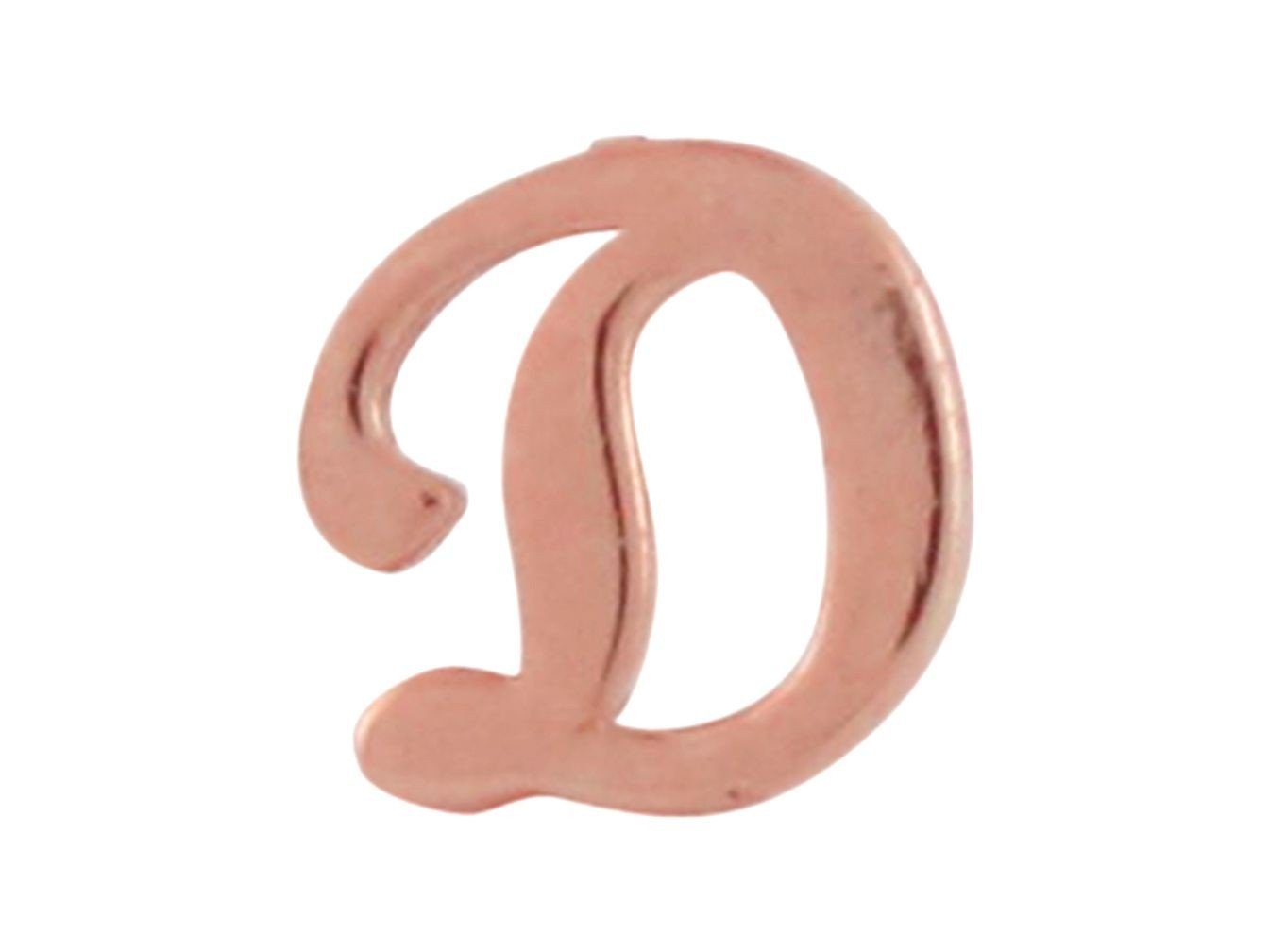 Rose Gold Girls Initial Letter Single Petite Post Earring (JackAni# E9287)