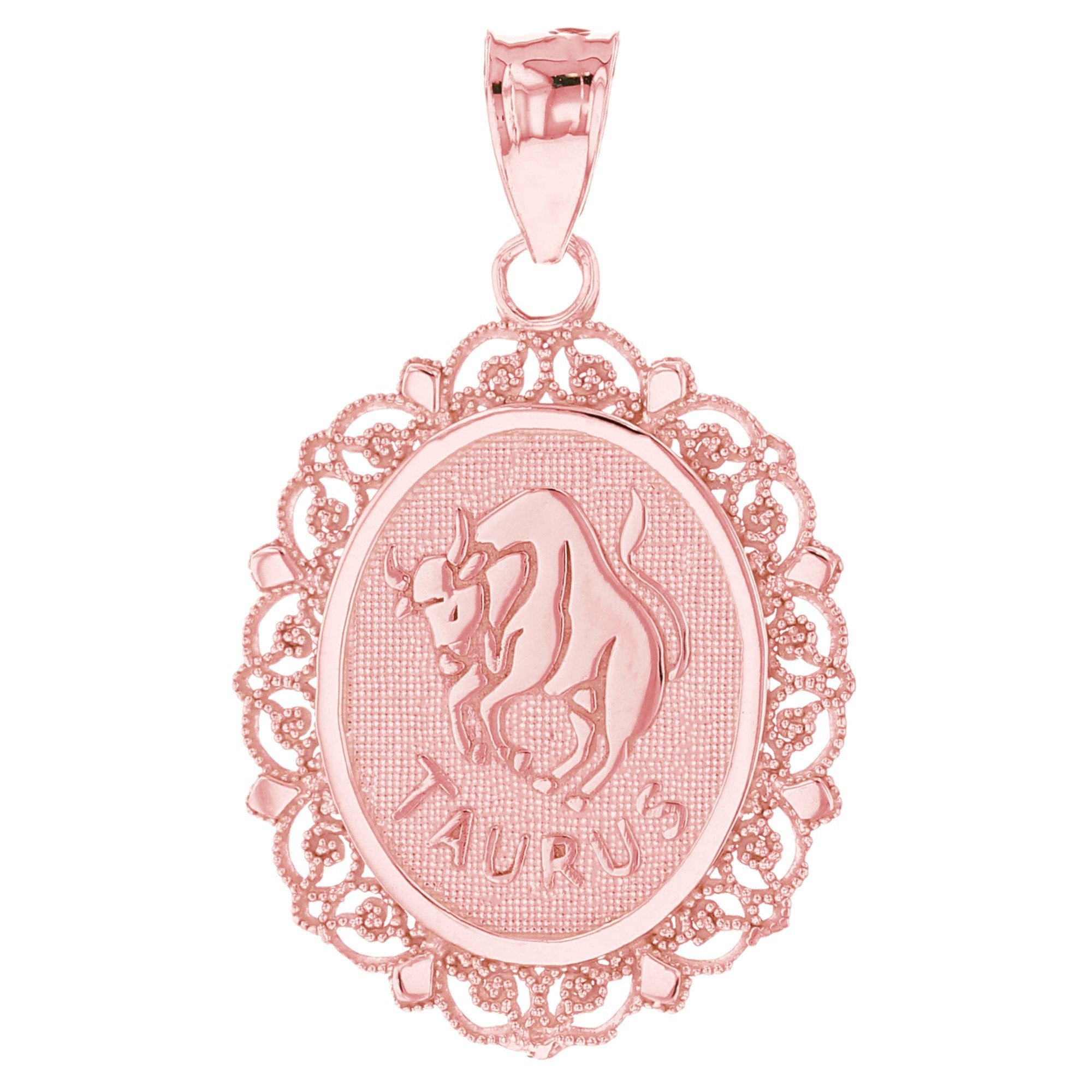 Oval Zodiac Filigree Pendants (JackAni# P12250)