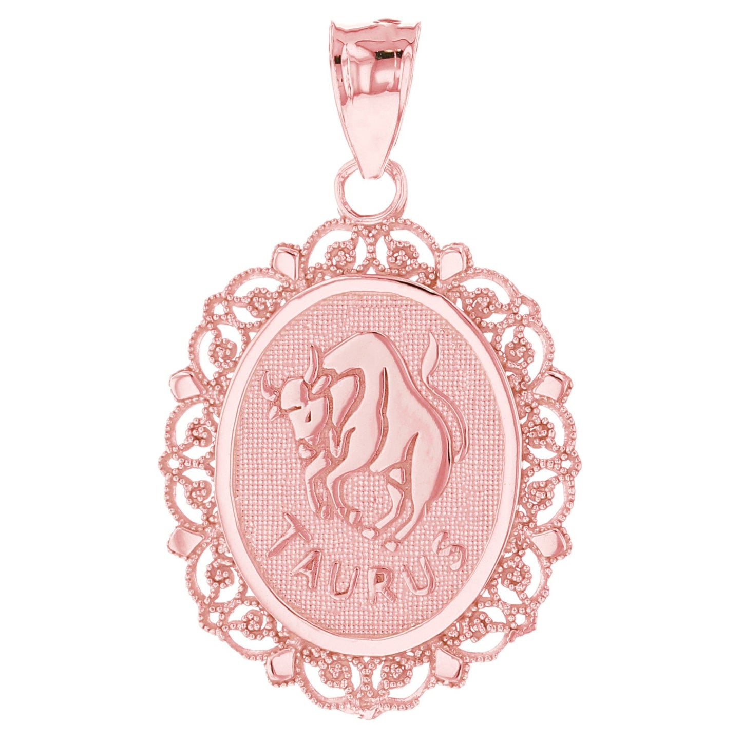 Oval Zodiac Filigree Pendants (JackAni# P12250)