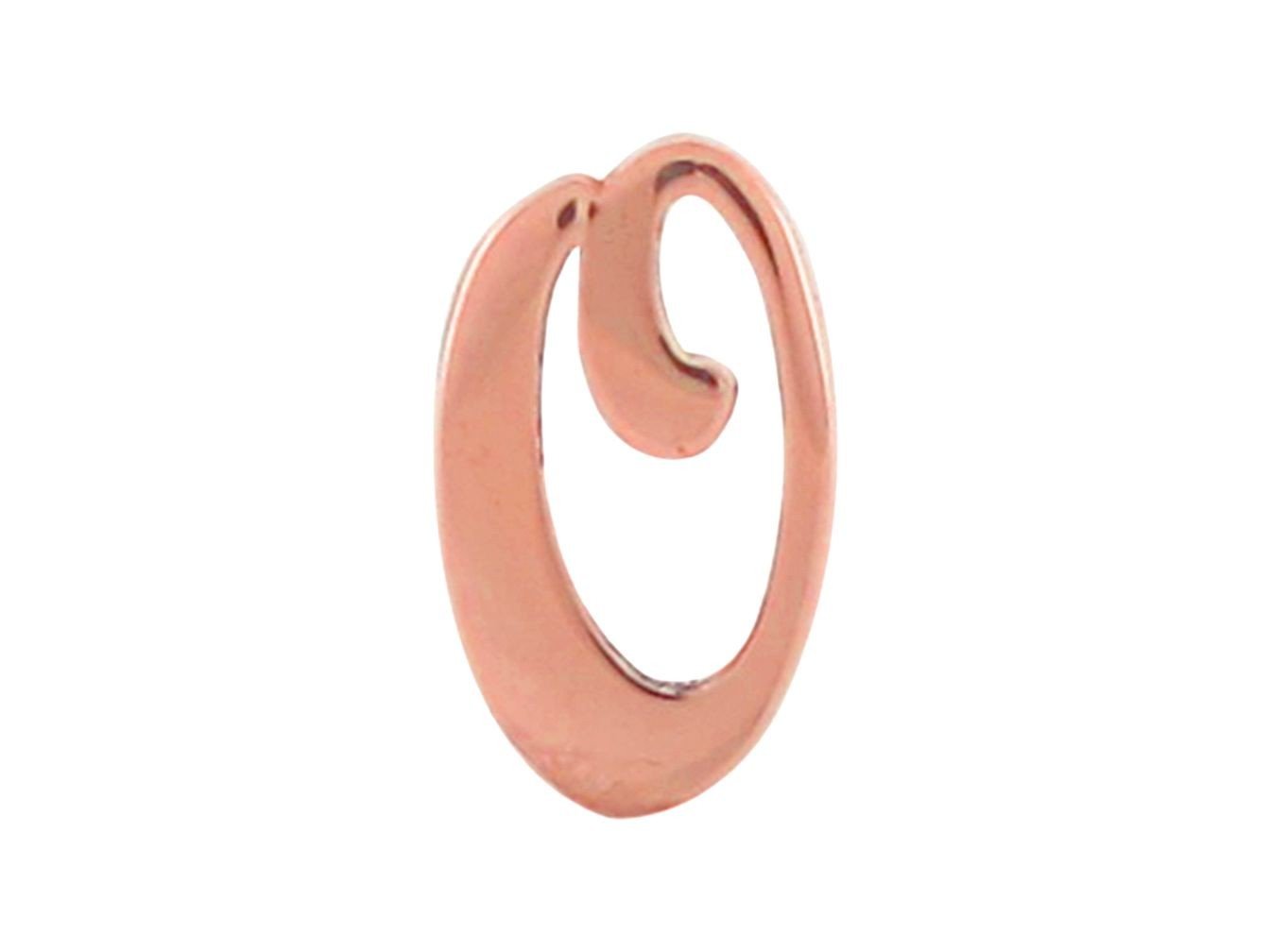 Rose Gold Girls Initial Letter Single Petite Post Earring (JackAni# E9287)