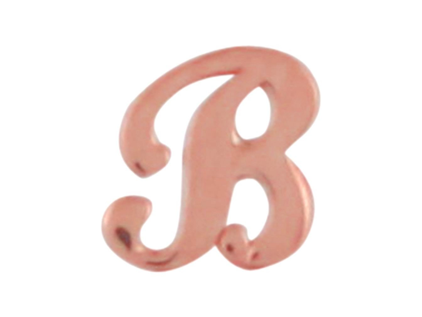 Rose Gold Girls Initial Letter Single Petite Post Earring (JackAni# E9287)