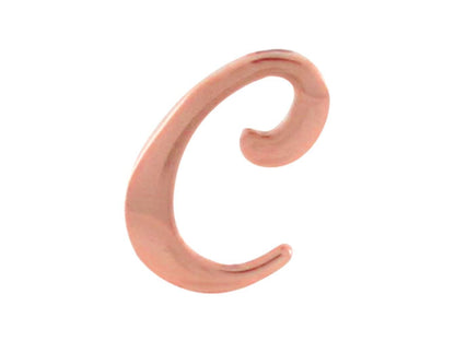 Rose Gold Girls Initial Letter Single Petite Post Earring (JackAni# E9287)