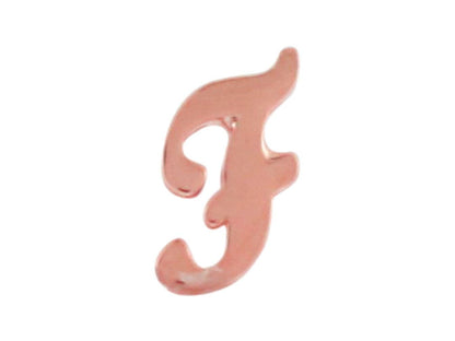 Rose Gold Girls Initial Letter Single Petite Post Earring (JackAni# E9287)