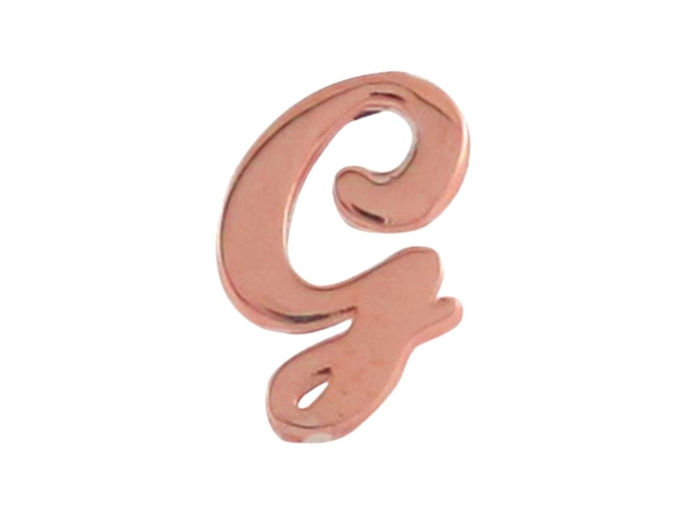 Rose Gold Girls Initial Letter Single Petite Post Earring (JackAni# E9287)