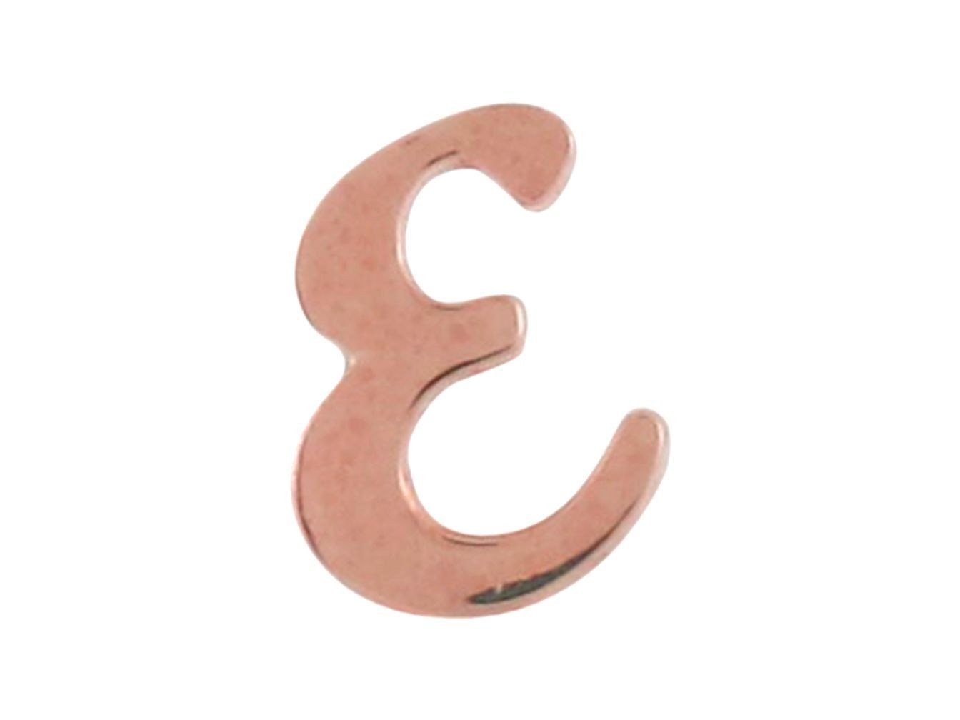 Rose Gold Girls Initial Letter Single Petite Post Earring (JackAni# E9287)