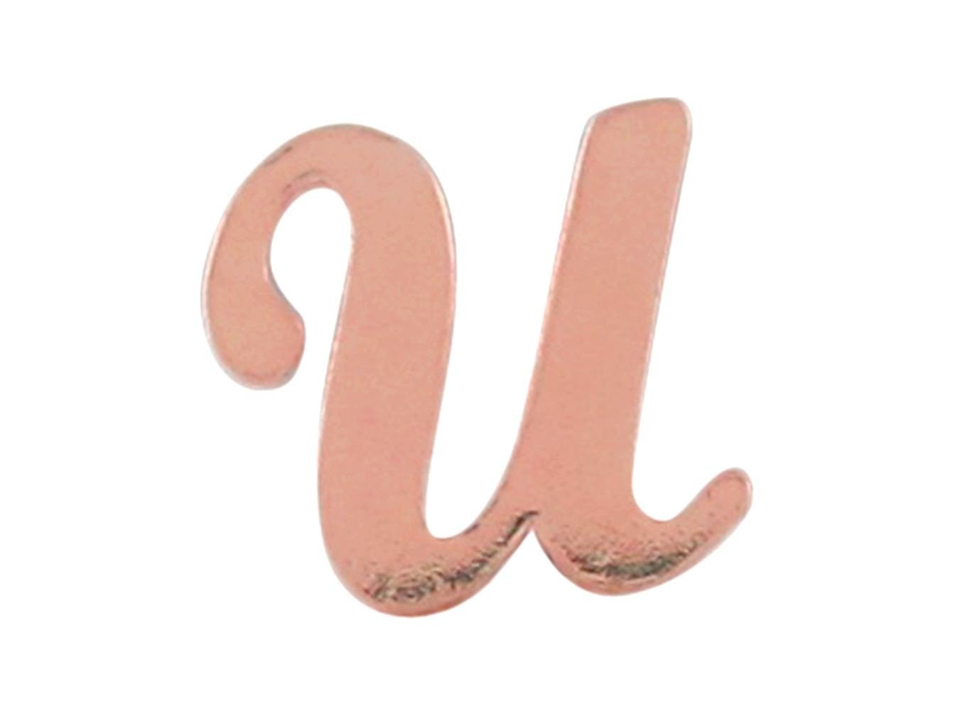 Rose Gold Girls Initial Letter Single Petite Post Earring (JackAni# E9287)