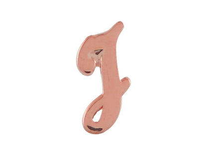 Rose Gold Girls Initial Letter Single Petite Post Earring (JackAni# E9287)