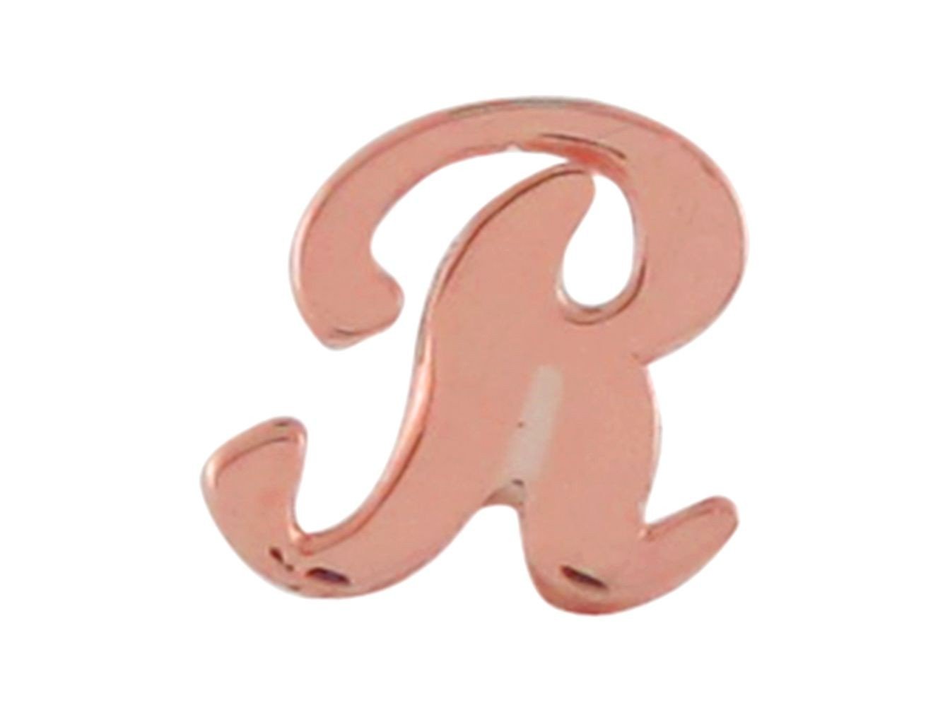 Rose Gold Girls Initial Letter Single Petite Post Earring (JackAni# E9287)