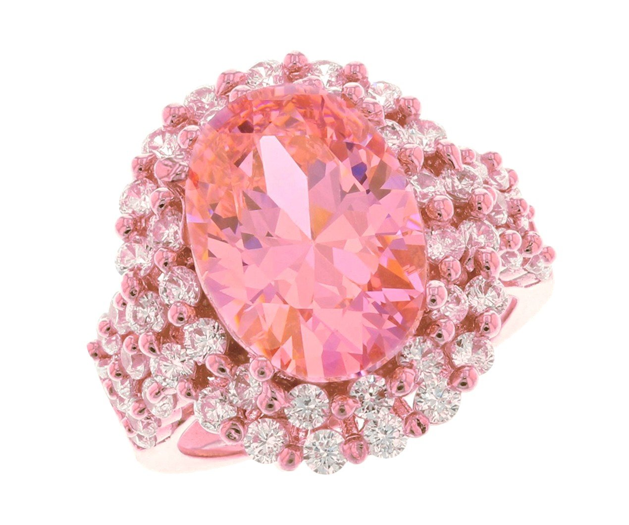 Gold Purple Simulated Alexandrite Womens Birthstone Ring (JackAni# R11574)