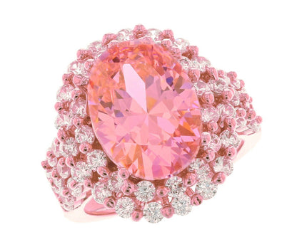 Gold Purple Simulated Alexandrite Womens Birthstone Ring (JackAni# R11574)