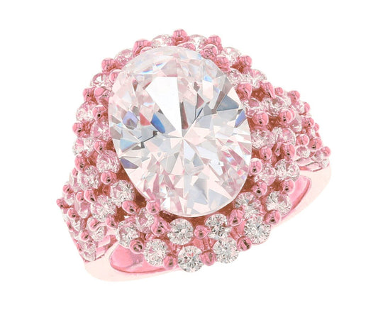 Gold Purple Simulated Alexandrite Womens Birthstone Ring (JackAni# R11574)