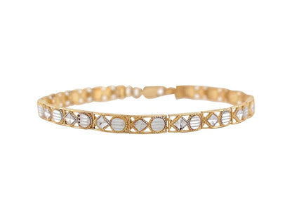 Gold Womens Diamond Cut Bracelet (JackAni# B9373)