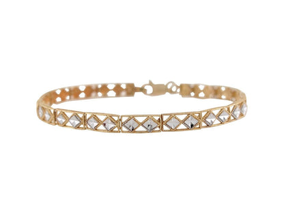 Gold Womens Diamond Cut Bracelet (JackAni# B9369)