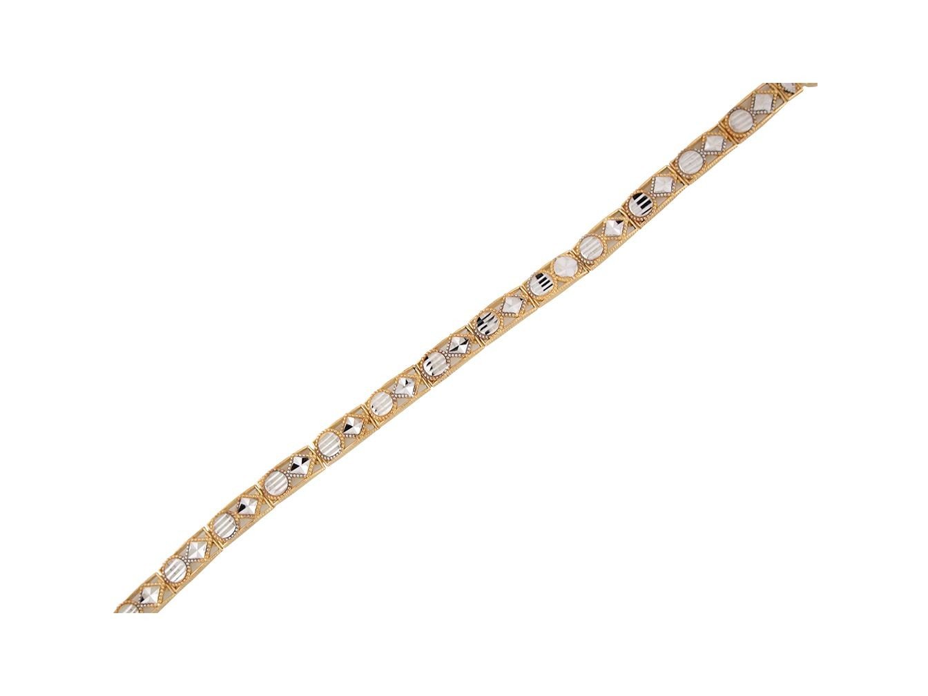 Gold Womens Diamond Cut Bracelet (JackAni# B9373)