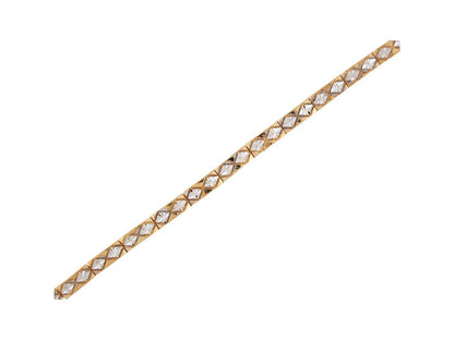 Gold Womens Diamond Cut Bracelet (JackAni# B9372)