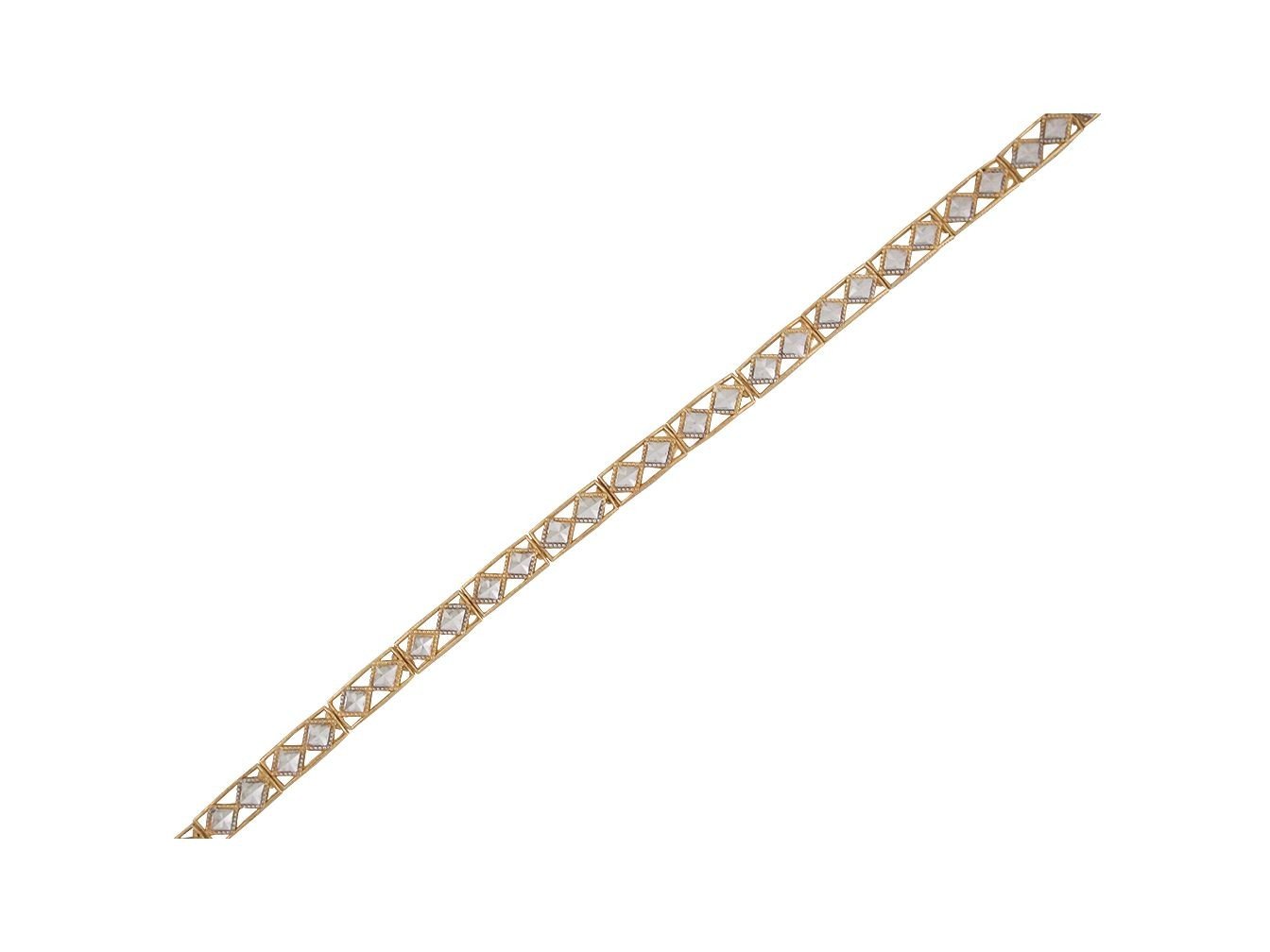 Gold Womens Diamond Cut Bracelet (JackAni# B9369)