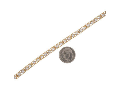 Gold Womens Diamond Cut Bracelet (JackAni# B9369)