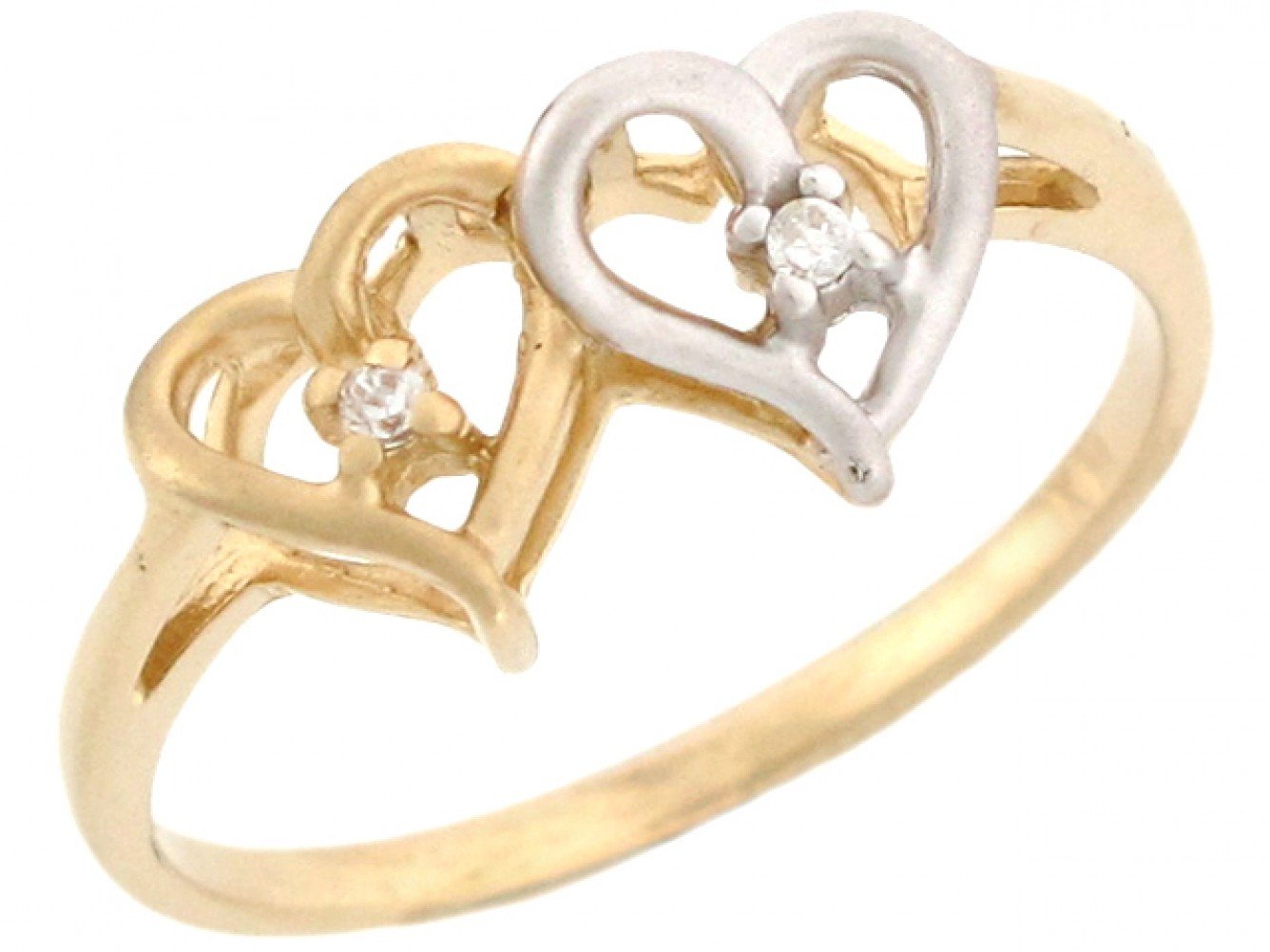 Gold Diamond Womens Promise Heart Ring (JackAni# R3260)