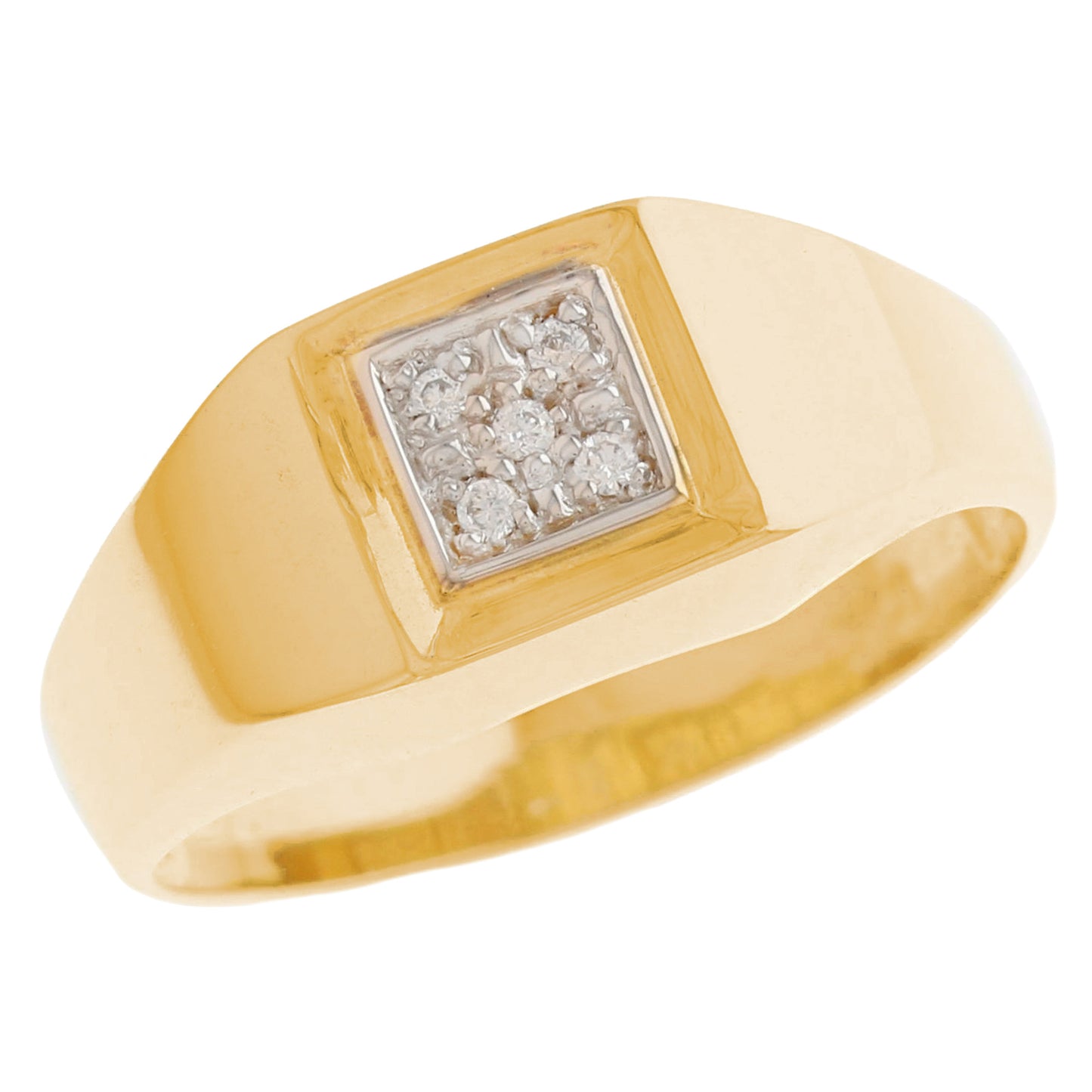 Gold Diamond Mens Cluster Ring (JackAni# R13169)