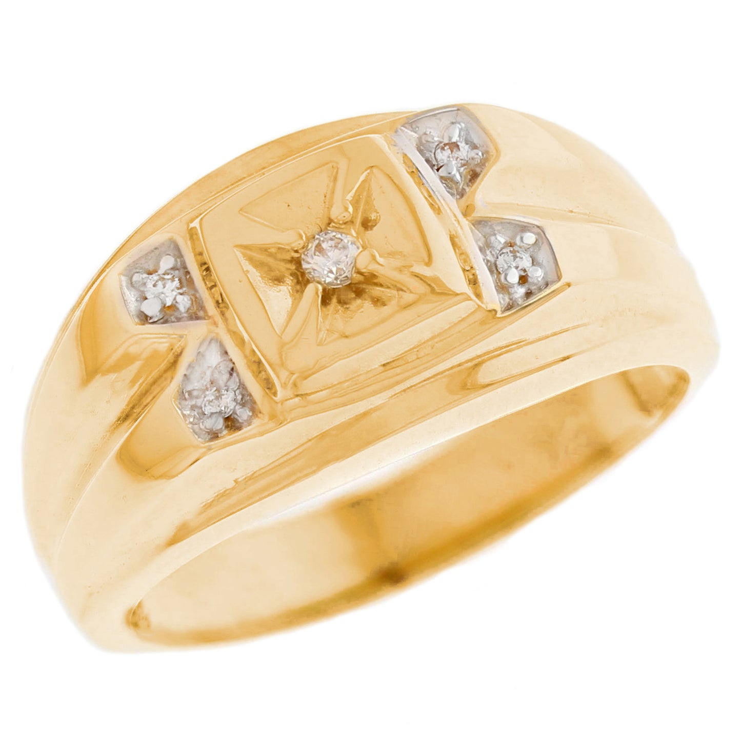 Gold Diamond Mens Ring (JackAni# R13173)