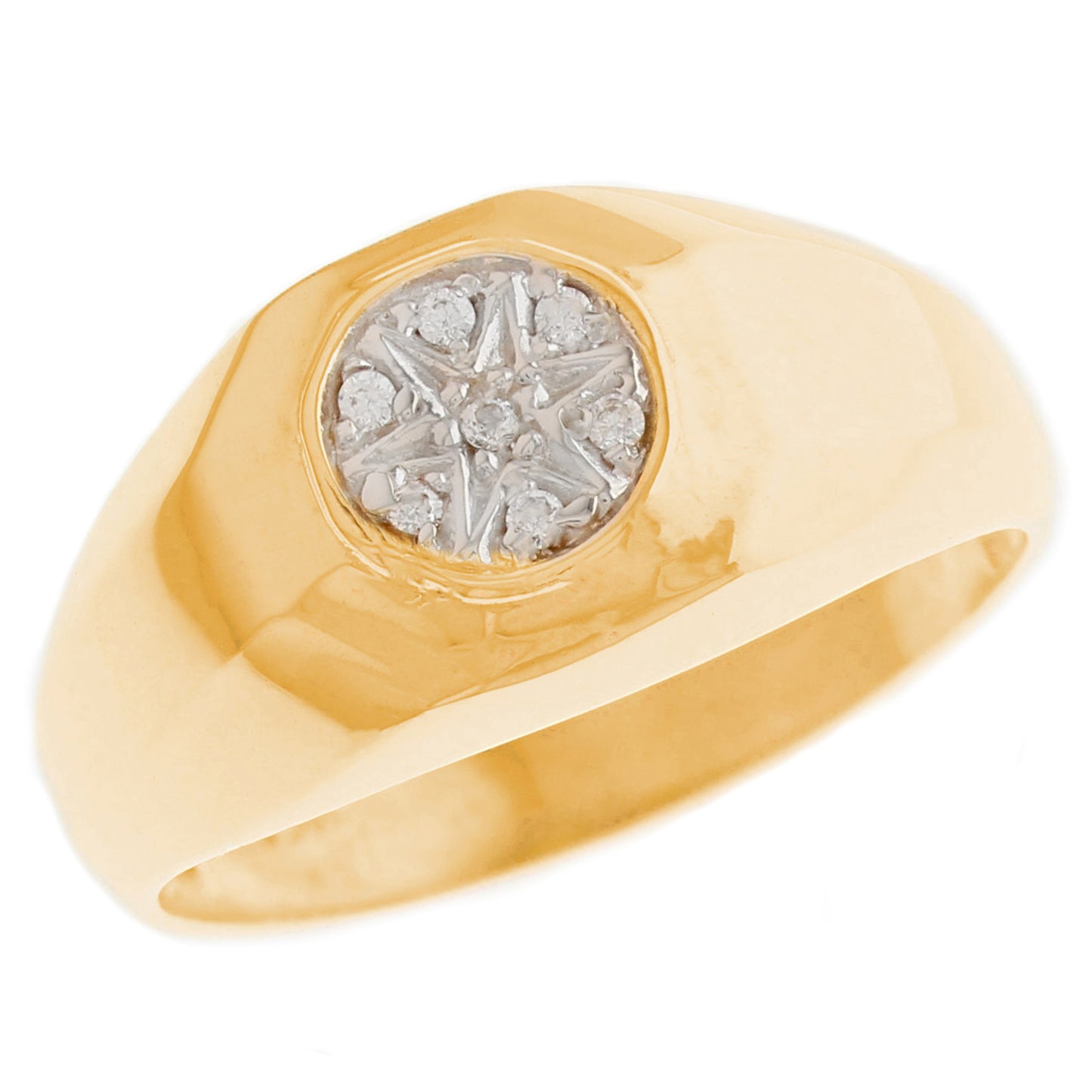 Gold Diamond Mens Ring (JackAni# R13174)