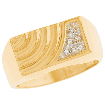 Gold Diamond Mens Cluster Ring (JackAni# R13168)