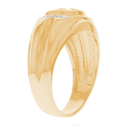 Gold Diamond Mens Ring (JackAni# R13173)