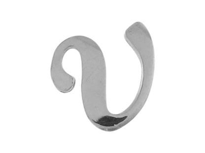 White Gold Girls Initial Letter Single Petite Post Earring (JackAni# E9287)