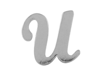 White Gold Girls Initial Letter Single Petite Post Earring (JackAni# E9287)