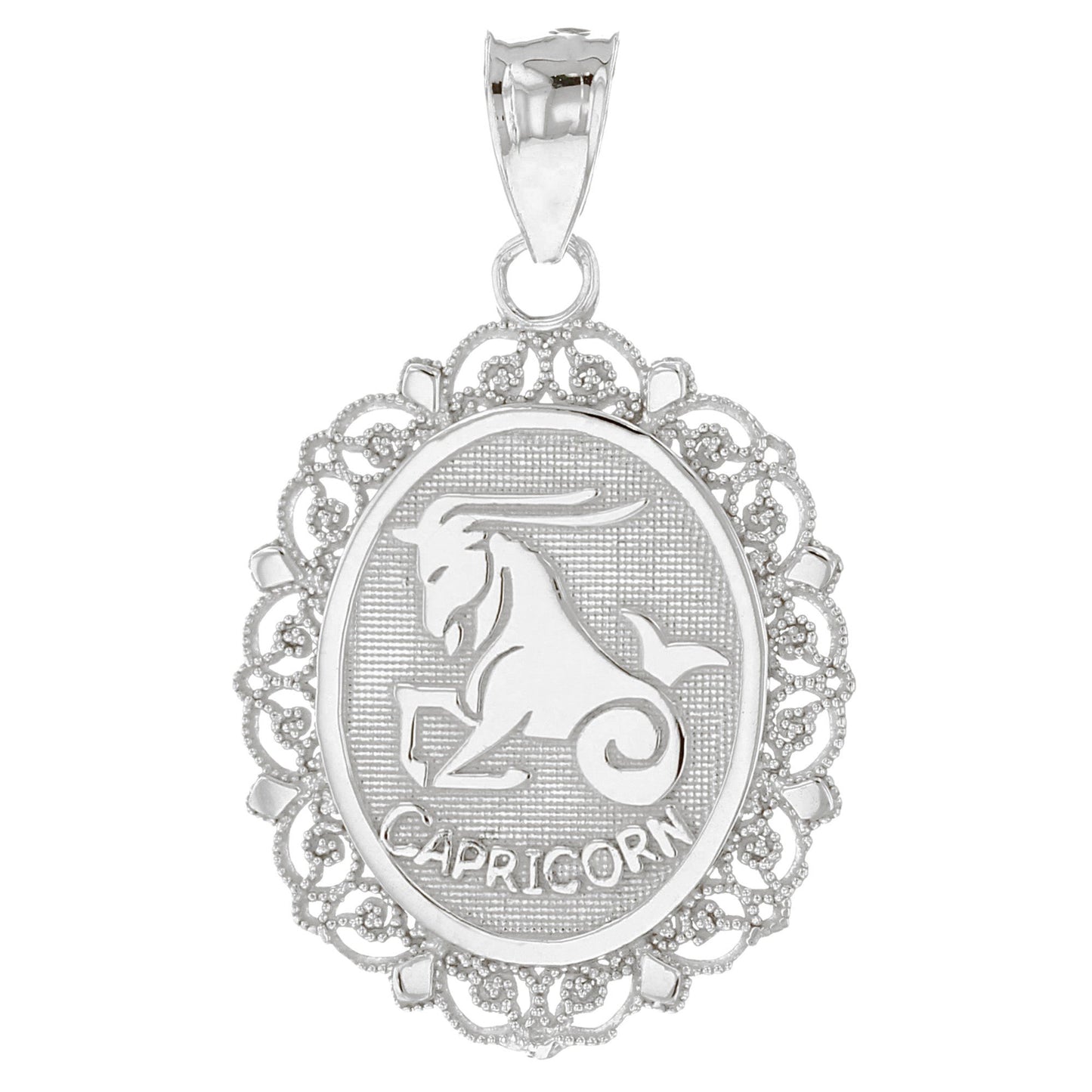 Oval Zodiac Filigree Pendants (JackAni# P12250)