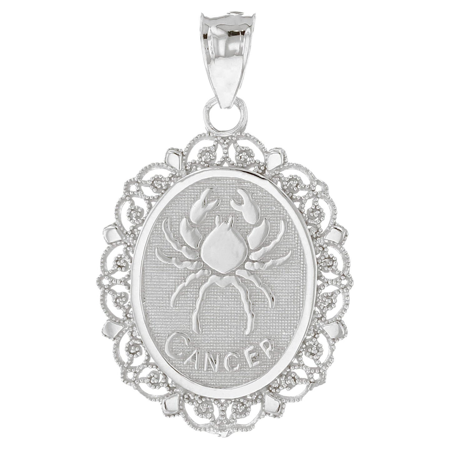 Oval Zodiac Filigree Pendants (JackAni# P12250)