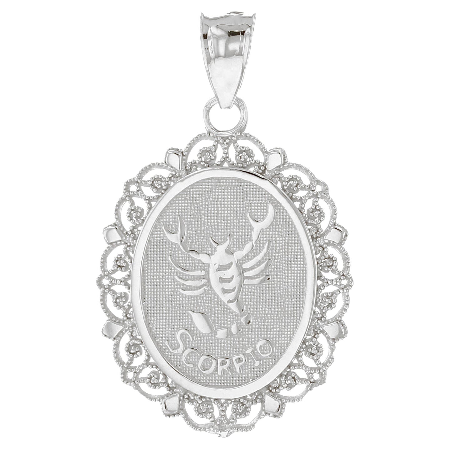 Oval Zodiac Filigree Pendants (JackAni# P12250)