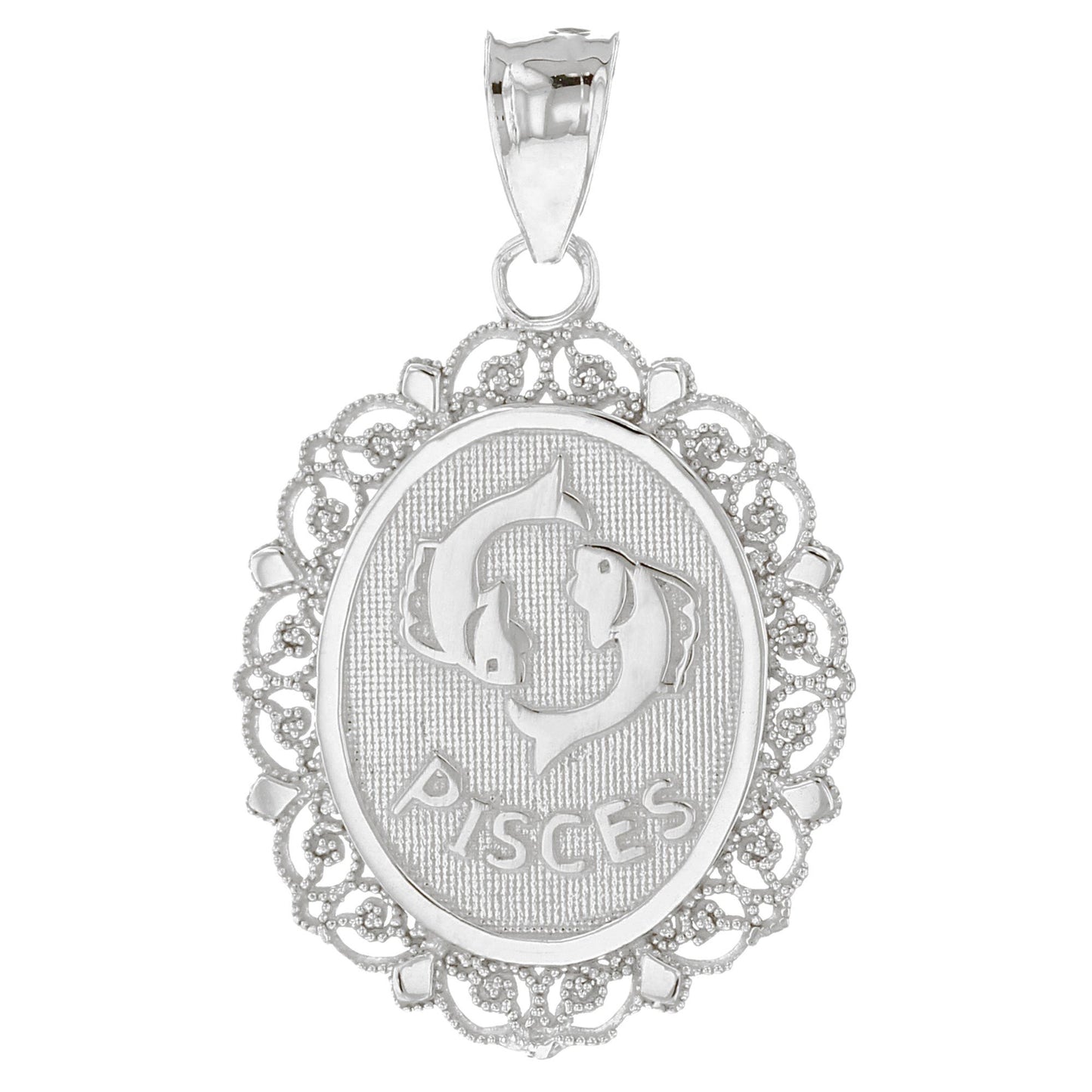 Oval Zodiac Filigree Pendants (JackAni# P12250)