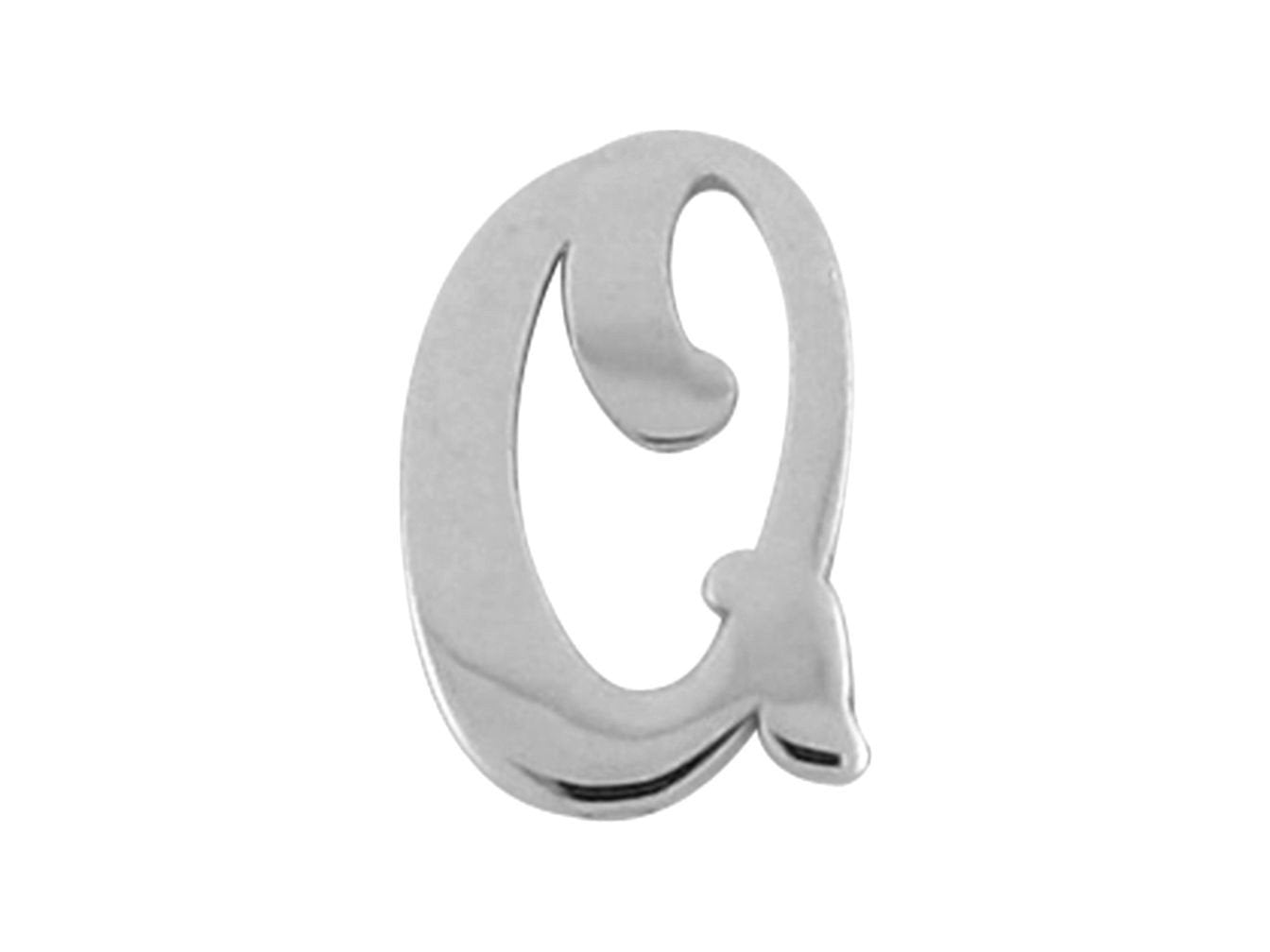 White Gold Girls Initial Letter Single Petite Post Earring (JackAni# E9287)