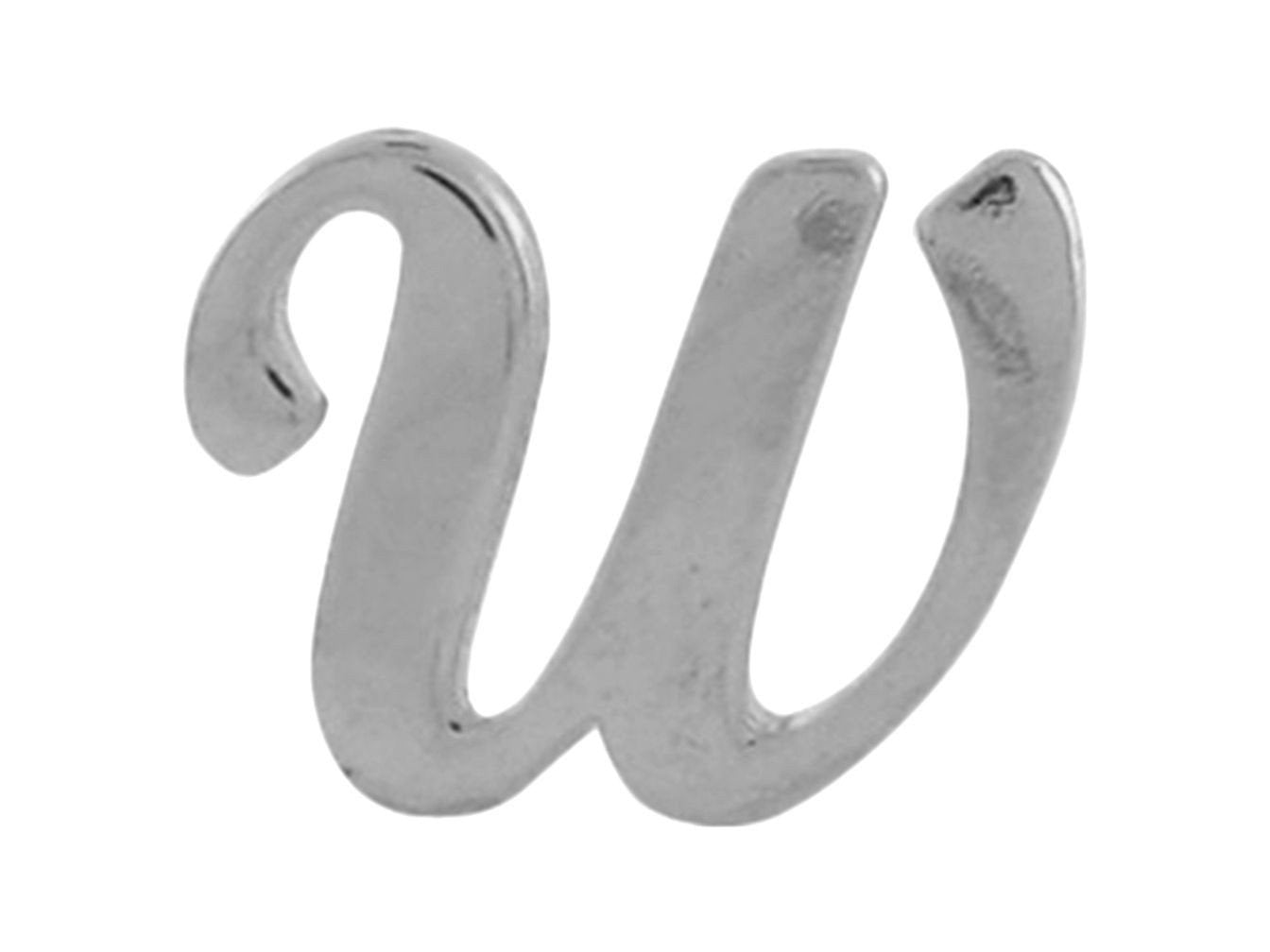 White Gold Girls Initial Letter Single Petite Post Earring (JackAni# E9287)