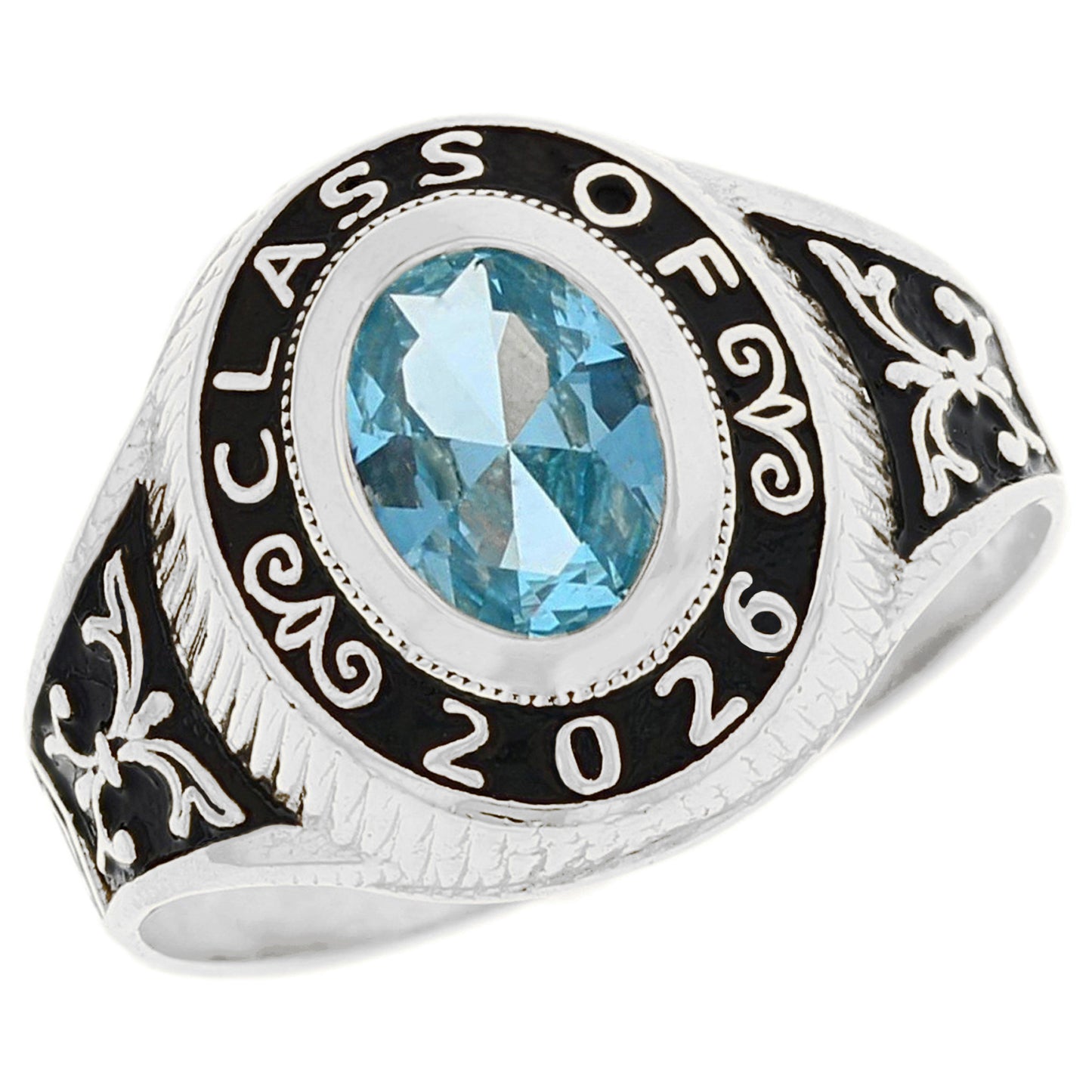 Gold Red Simulated Garnet Womens Graduation Birthstone Ring (JackAni# R2567)