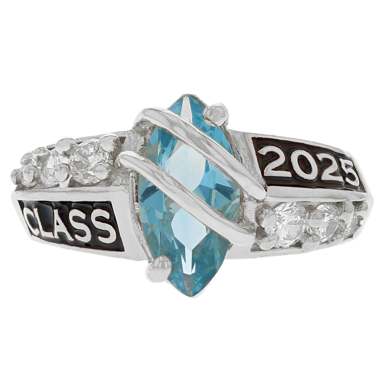 Simulated Birthstone Class of 2025 Graduation Ring (JackAni# R2511)