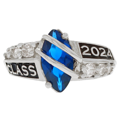 Simulated Birthstone Class of 2024 Graduation Ring (JackAni# R2511)