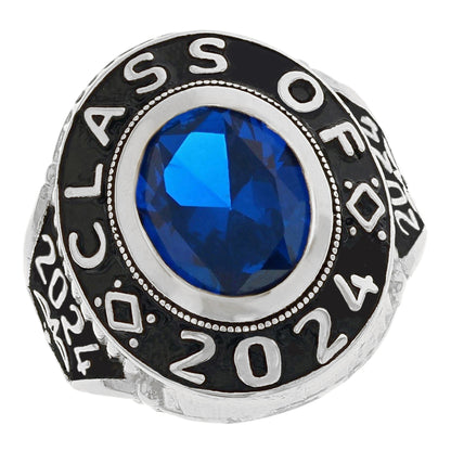 Simulated Birthstone Class of 2024 Mens Graduation Ring (JackAni# R2516)