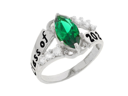 Simulated Birthstone Class of 2024 Graduation Ring (JackAni# R2510)