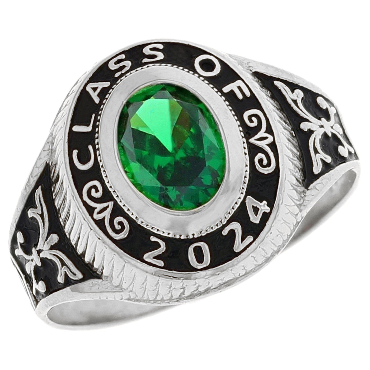 Simulated Birthstone Class of 2024 Graduation Ring (JackAni# R2567)